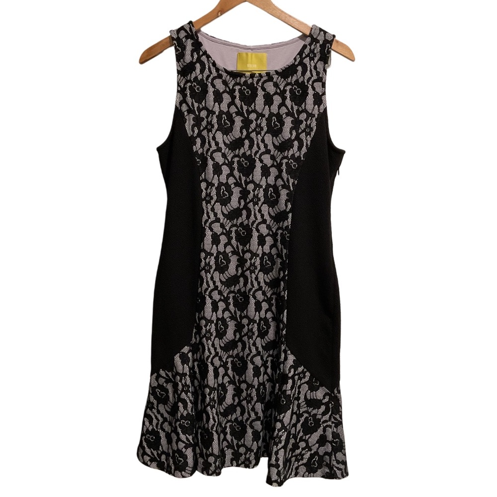 Maeve Anthropologie Shift Dress Black Lace‎ Sleeveless